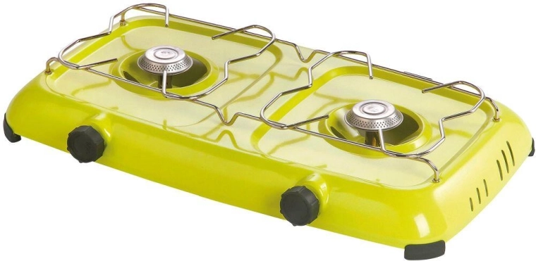 Double-burner LPG stove ORLÍK with lid, high-pressure