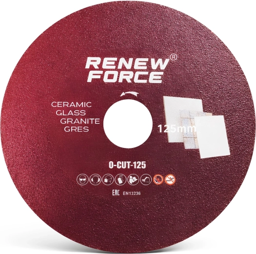 RENEW FORCE Diamond Cutting Disc for Cutting Porcelain Tiles and Ceramics 125 mm