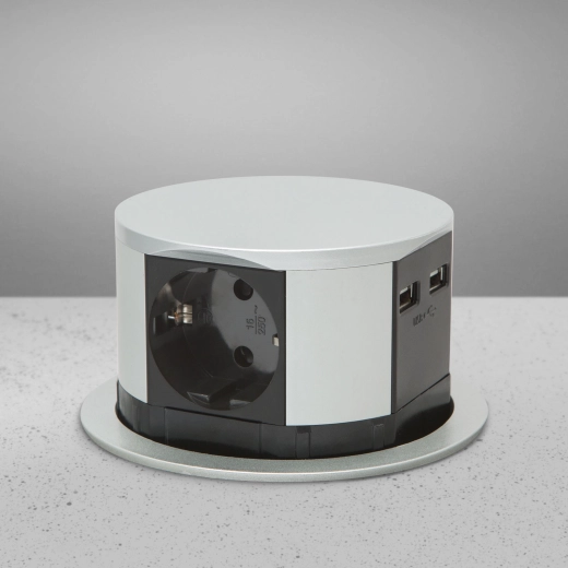 Power directly in the countertop