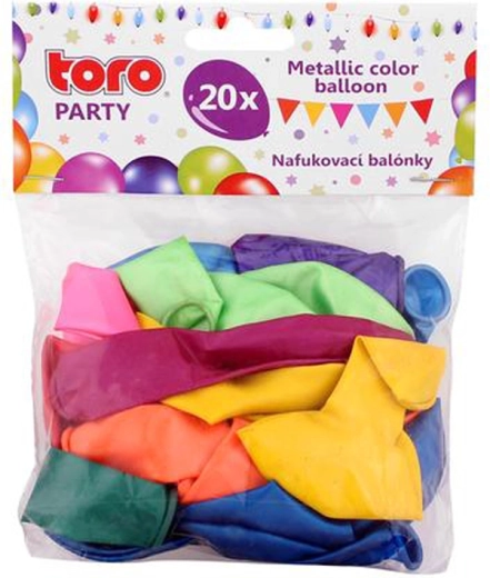 Металически балони 23 см TORO – комплект 20 бр.