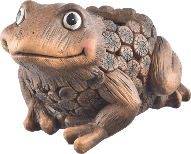 RONA Frog Planter with Wood-Look Finish 34 × 30 × 22 cm
