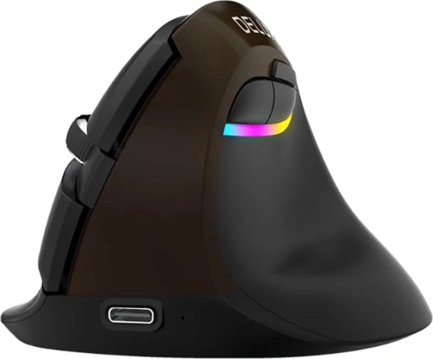 Ергономична вертикална мишка Delux M618 Mini Jet (Bluetooth/2,4 GHz, USB-C)