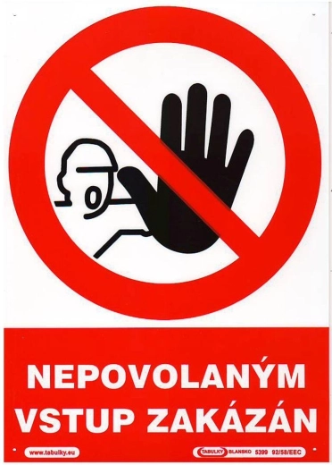 Safety sign No unauthorized entry A4 plastic