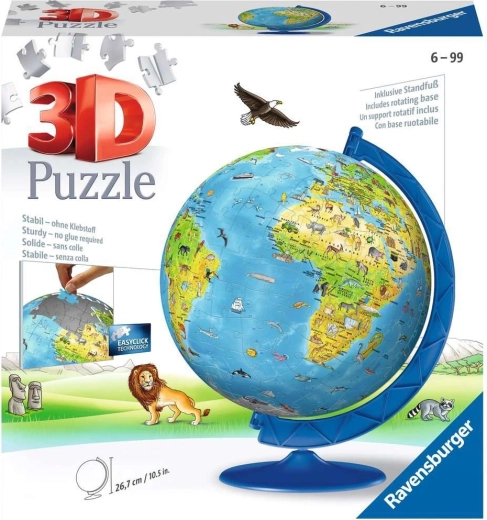 Ravensburger 3D пъзел детски глобус 180 части