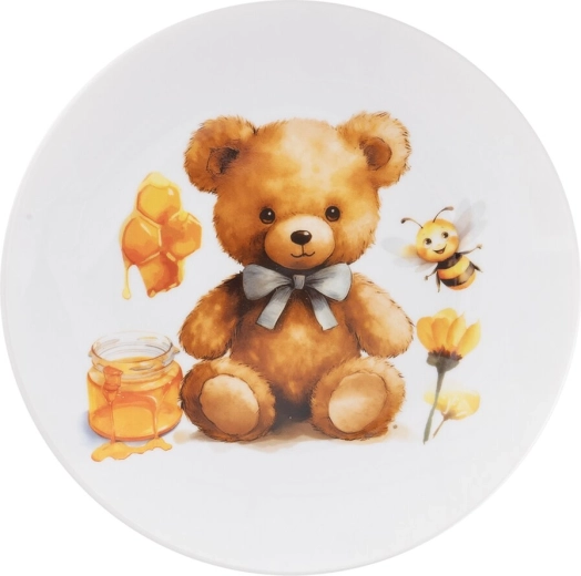 Children’s shallow divided plate Teddy Bear 21 cm