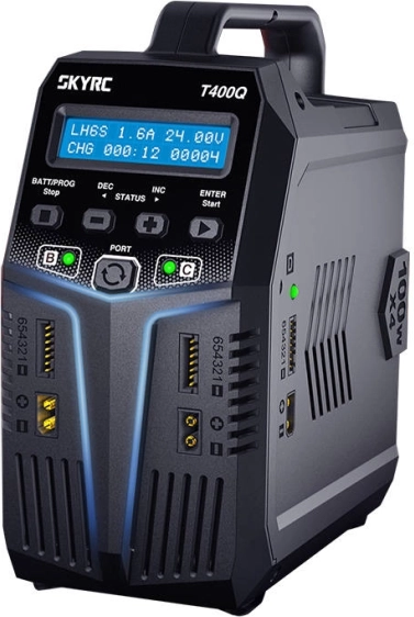 Четириканално интелигентно зарядно SKYRC T400Q 4×100 W