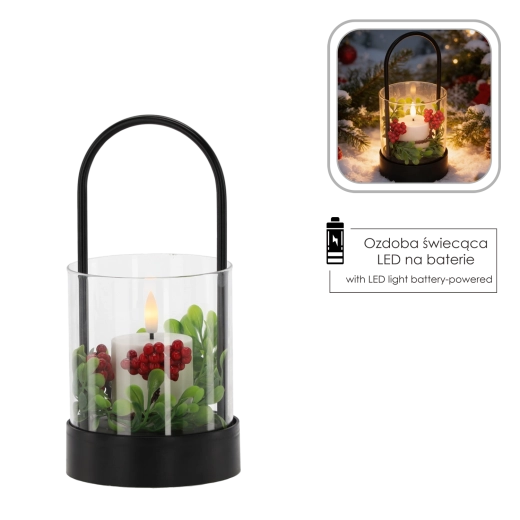 Warm white LED light with 3D flame