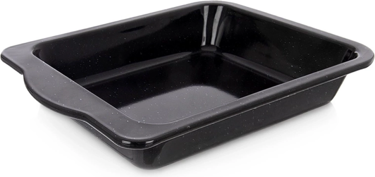Enamelled deep rectangular baking tray 36 × 26 × 5 cm