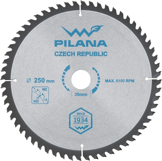 Saw blade PILANA SK 5255 WZ 250 mm, 60 teeth, 30 mm
