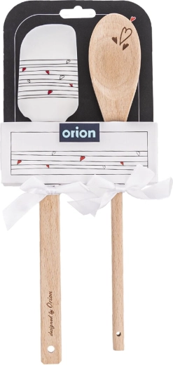 Kitchen set: spatula and spoon with heart design