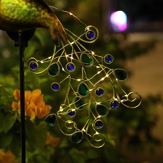 Сияйна паунова опашка с LED