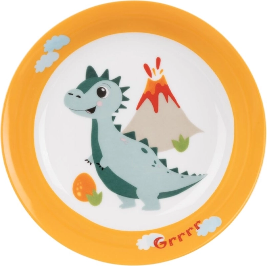 Children's deep porcelain plate with DINO motif 19 cm