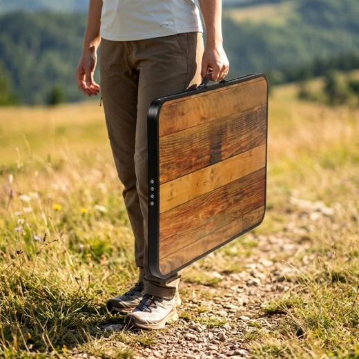 Fold into a suitcase and carry easily
