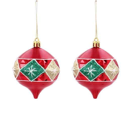 Set of Christmas Bundt Cake Ornaments 9.5 cm – 2 pcs