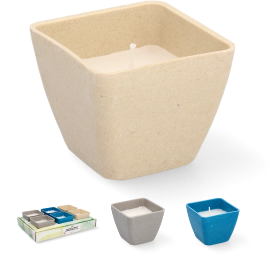 Decorative Citronella Candle, Square 7.5 × 6 cm