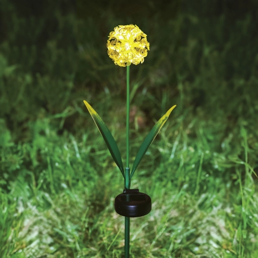 Solar Hydrangea Stake Light with 25 Warm White LEDs - 1 piece