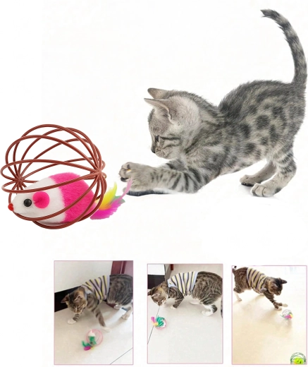 Плюшена мишка с пера и дрънкалка