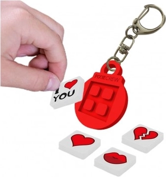 Pixie Crew Heart Keychain, Red