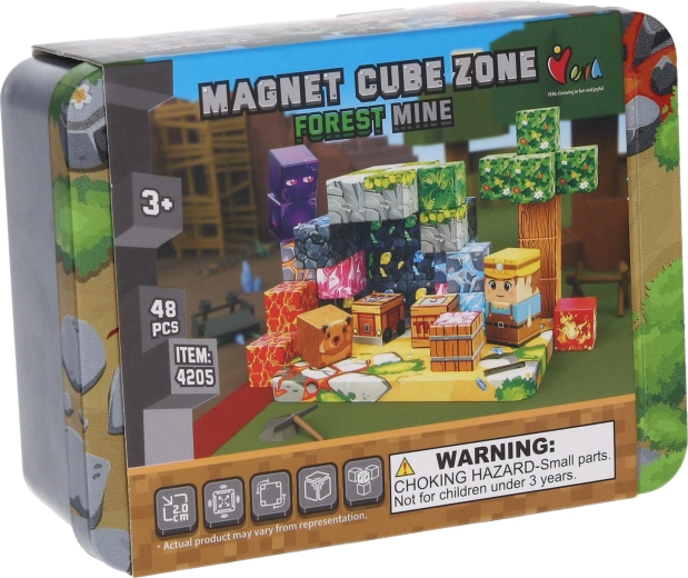 Конструктор Magnet cube zone forest mine 48 части