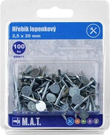Картонени пирони 20 × 2,5 mm поцинковани (100 бр.)