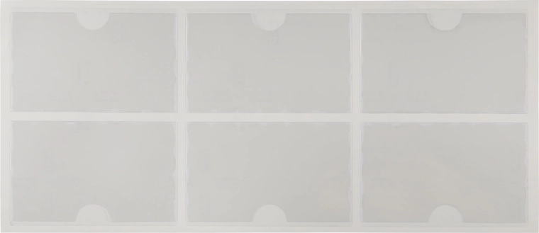 Self-adhesive business card pockets with top opening – 6 pcs