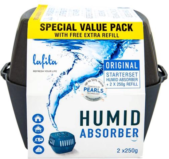 LAFITA Moisture Absorber with 2×250 g refills