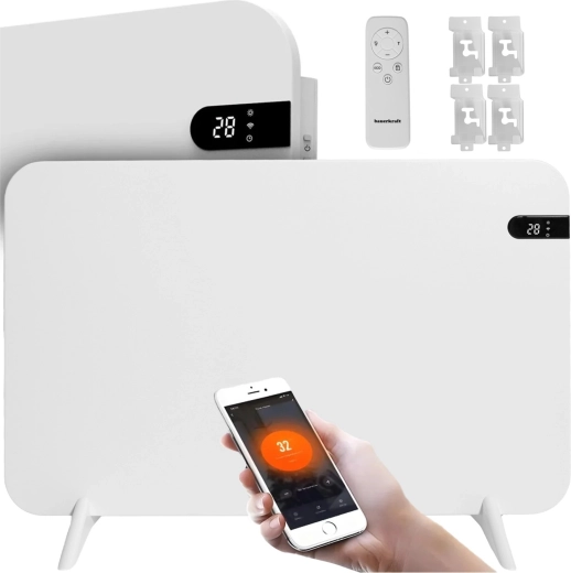 Инфрачервен отоплителен панел Bauerkraft 450 W с Wi‑Fi и дисплей 45 × 70 см