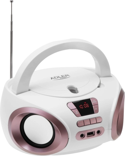 Преносим бумбокс с CD и MP3 Adler AD 1181 бяло/медно