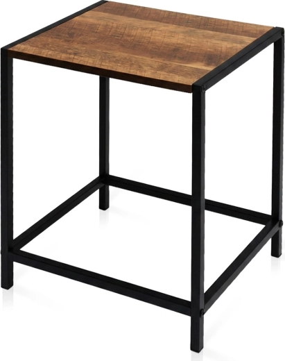 Метална помощна масичка с MDF плот 32,5 × 28 × 37,5 см