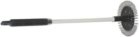 Manual stainless steel spiral whisk with plastic handle 8.5 cm