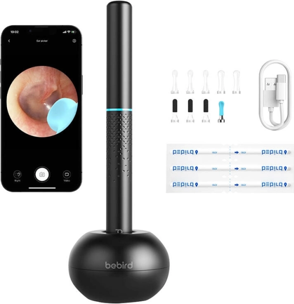 Bebird Ear-Cleaning Otoscope with Camera – Black