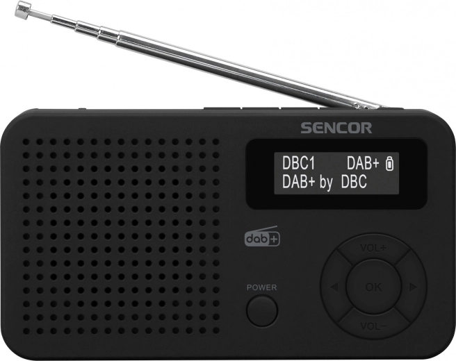 Digital DAB+/FM radio with RDS, Bluetooth 5.0, LCD and rechargeable battery - 1 piece