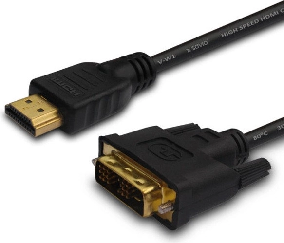 HDMI към DVI кабел 1,8 м с позлатени конектори