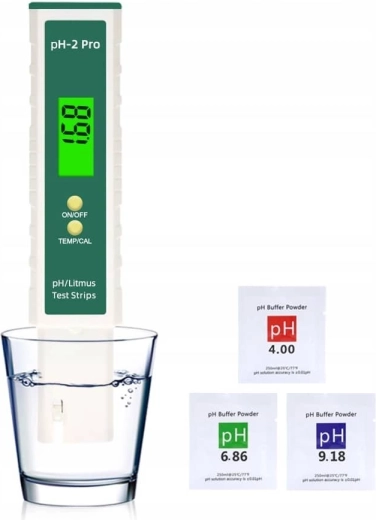 RENEW FORCE Digital pH Meter with Backlit LCD and Calibration Kit