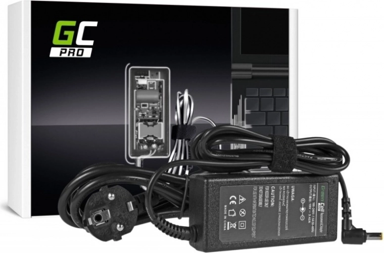 Charger GREEN CELL PRO 19V 3.42A 65W for Acer laptops (connector 5.5 × 1.7 mm)