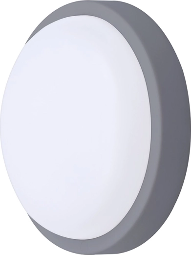 Solight round LED outdoor ceiling and wall light 20 W 1500 lm 4000 K IP54 20 cm grey