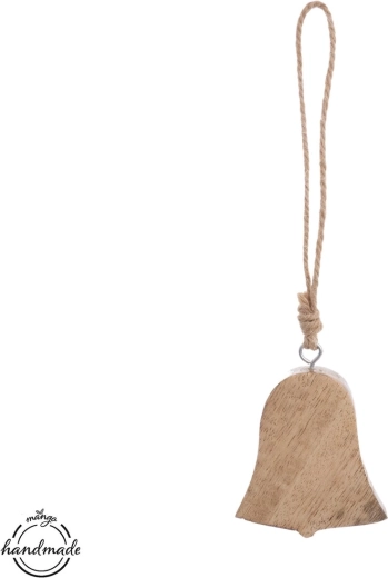 Hanging bell made of mango wood