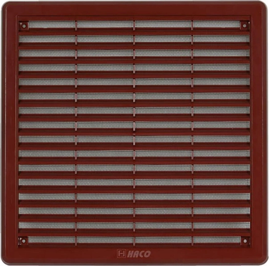 Ventilation grille with mesh 250 × 250 mm brown
