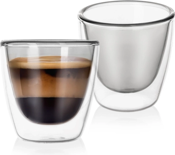 Double-Walled Thermal Espresso Glasses Double 90 ml, 2 pcs