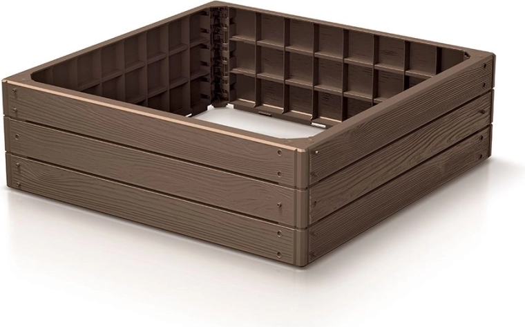 Повдигната градинска леха BASE WOODY – рустикална тухлена