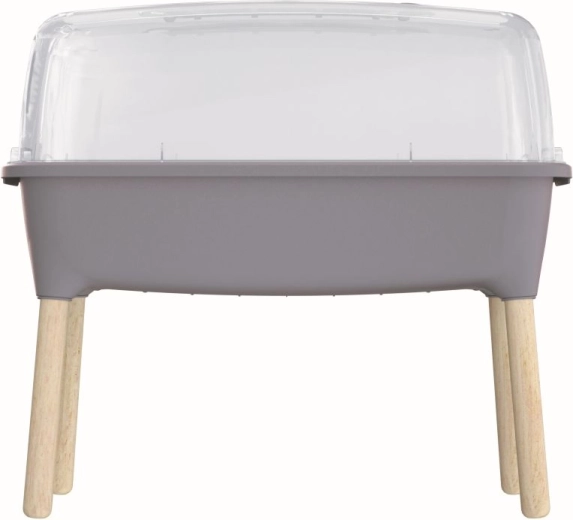 Висока саксия Respana Planter Wood High Set 78 см – сив камък