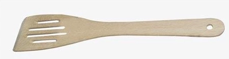 Wooden slotted turner 29.5 cm with hanging hole