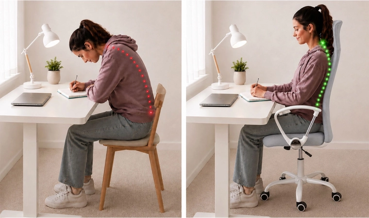 Ergonomic back support for proper posture