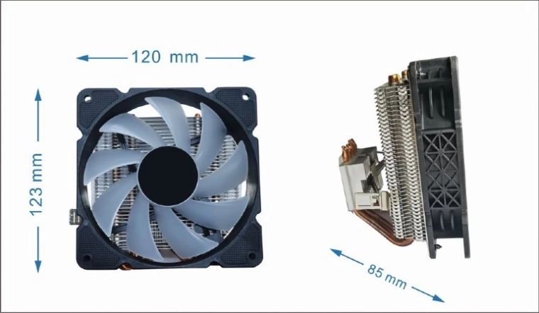 Gembird Huracan CPU Cooler 120 mm 100 W ARGB PWM