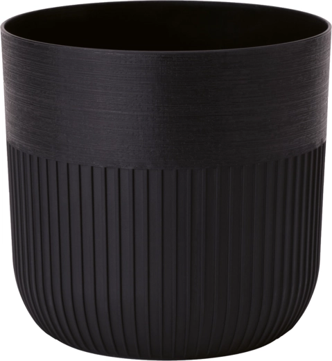 Luca Planter 30 cm, deep black with insert