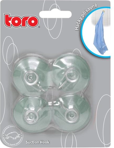 Присмукателни куки Toro с метален край 4 бр.