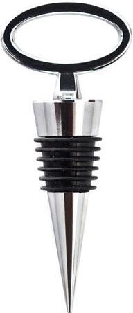 Culinaria bottle stopper with chrome finish