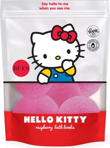 Hello Kitty шумящи бомби за вана с аромат на малина 6×55 g