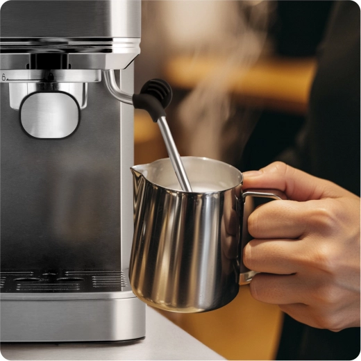 Professional steam wand for velvety foam