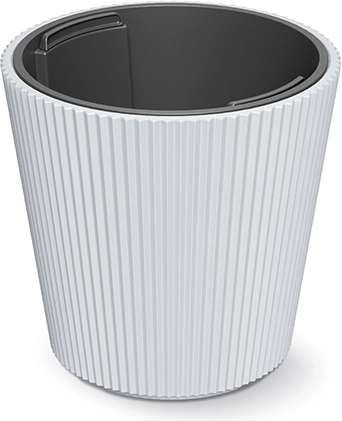 Milly Flower Pot with Insert 23.8 cm White